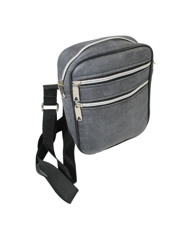 Skórzana Torba Męska Średnia Pionowa GRAFITOWA Antoszczyk (PL) 20 x 16 x 5 [cm]