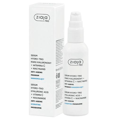 Ziaja Pro Serum Hydro-Trio Kwas hialuronowy + Witamina C + Niacynamid Anti-Ageing, 90 ml