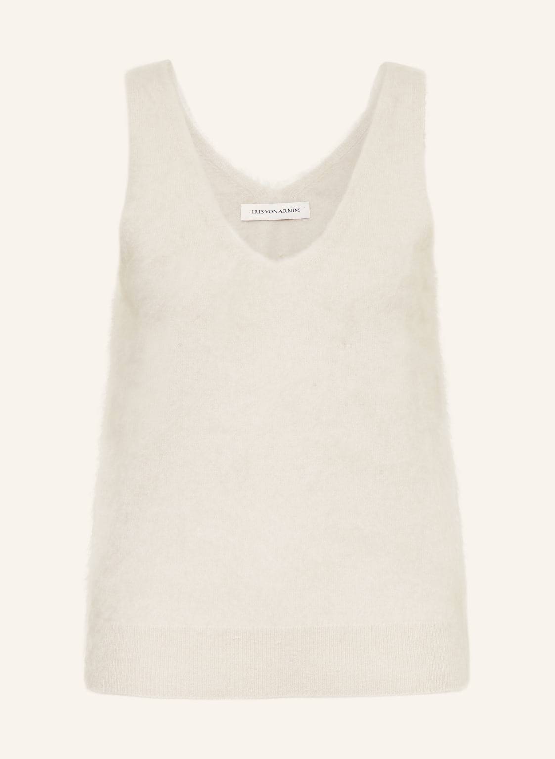 Iris Von Arnim Dzianinowy Top Kala Z Kaszmiru beige