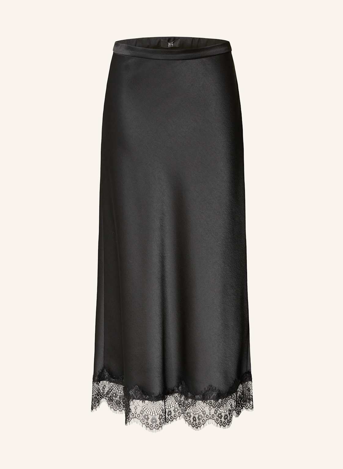 Riani Spódnica Satynowa Z Koronką schwarz