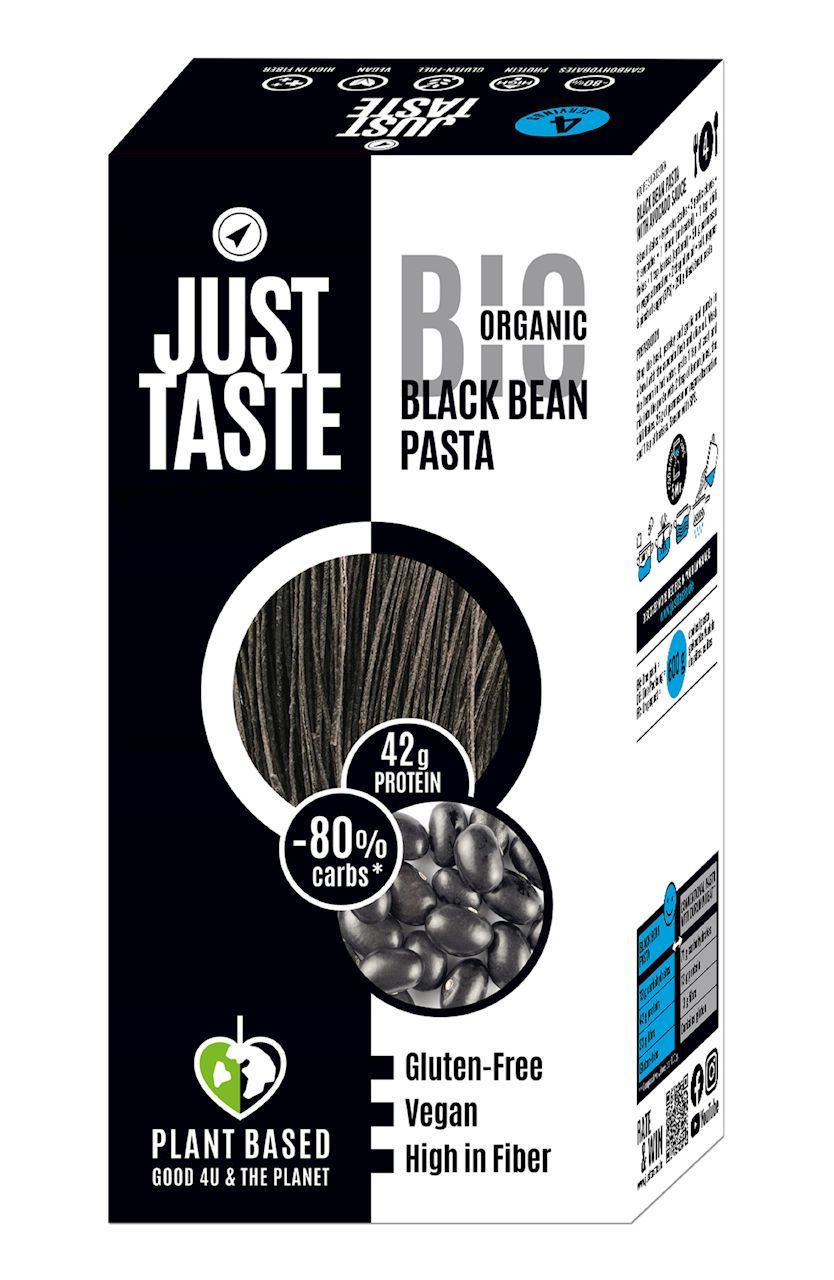 Just Taste Makaron proteinowy (z fasoli czarnej i soi zielonej) spaghetti 250 g Bio - makaron