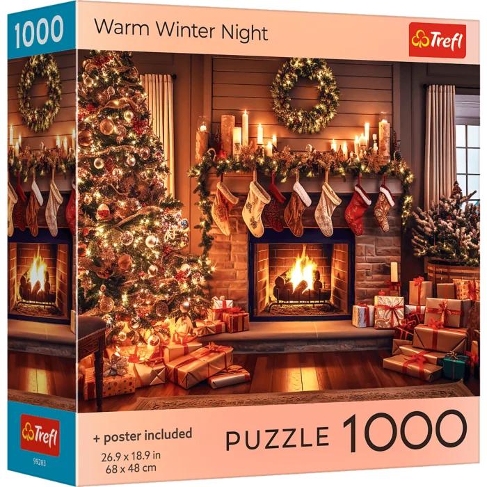 Puzzle 1000 Usa Collection: Warm Winter Night Trefl - puzzle