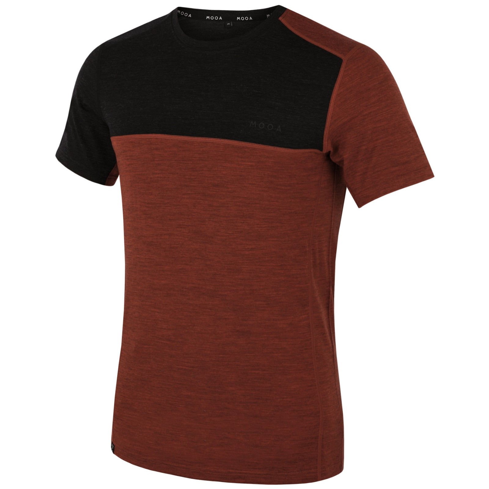 Koszulka męska MOOA MerinoSilk Block 160 short Rozmiar: M / Kolor: pomarańczowy
