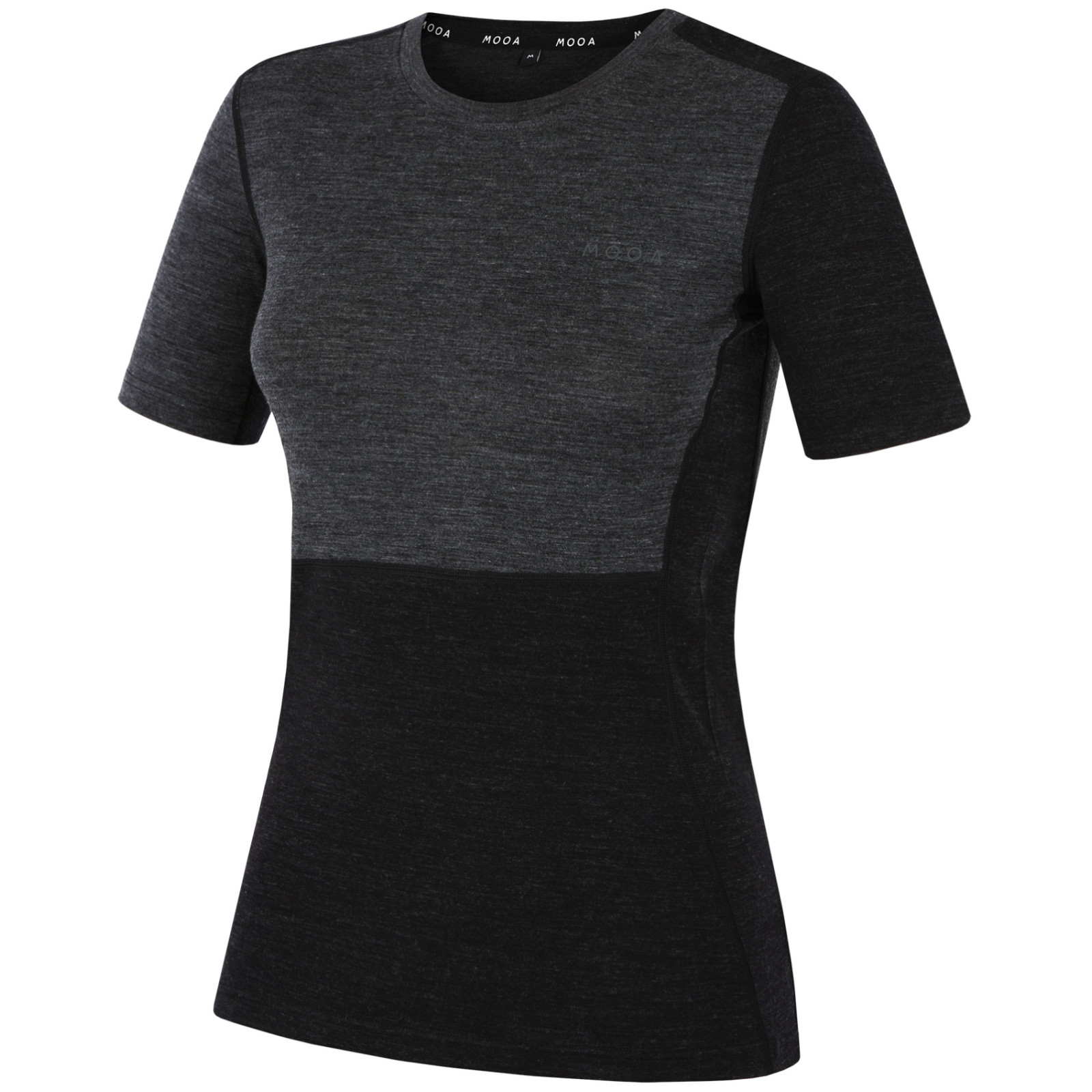 Koszulka damska MOOA MerinoSilk Block 160 short Rozmiar: XL / Kolor: czarny