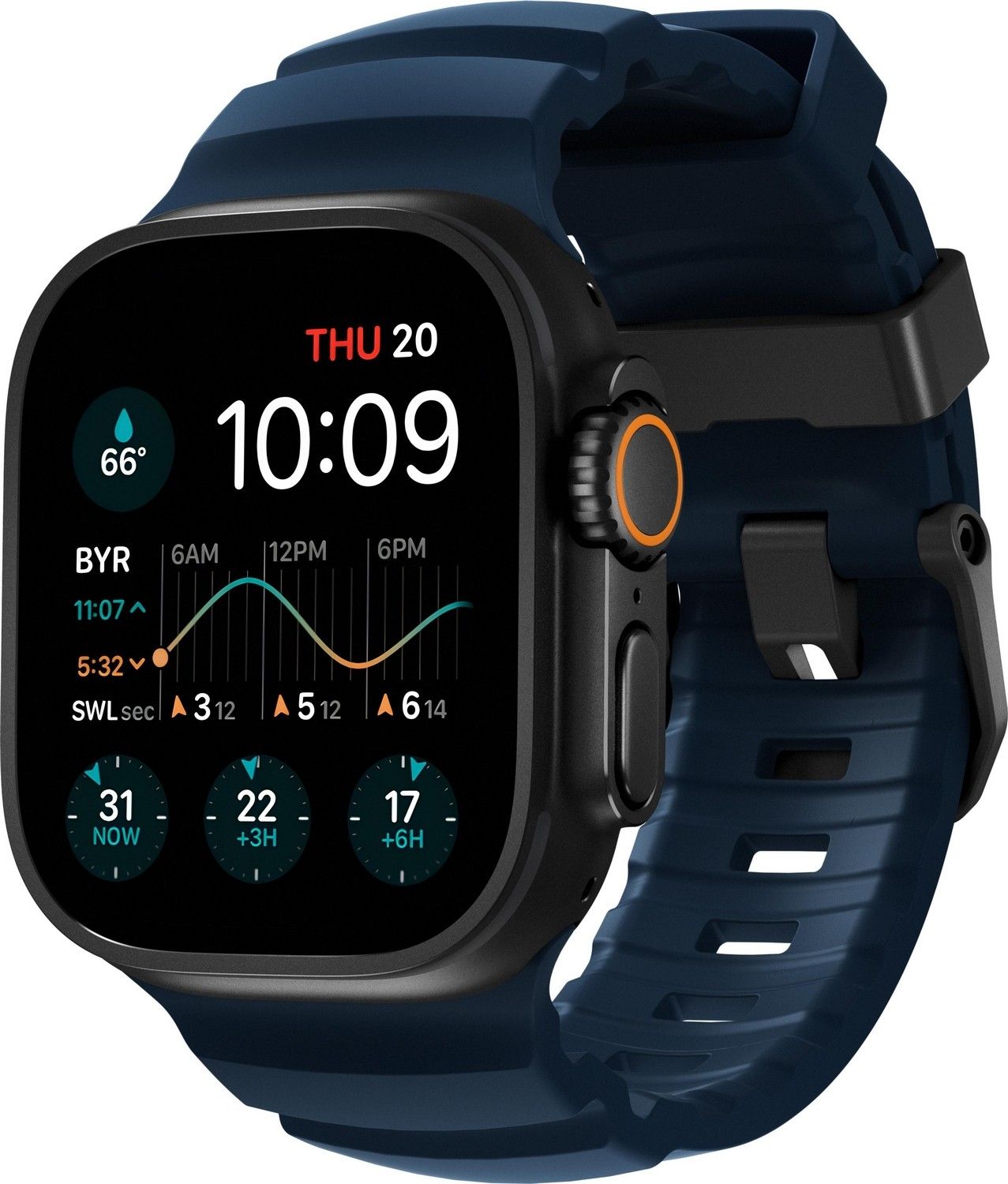 NOMAD Rocky Point Band do Apple Watch 46mm/49mm Granatowo-czarny