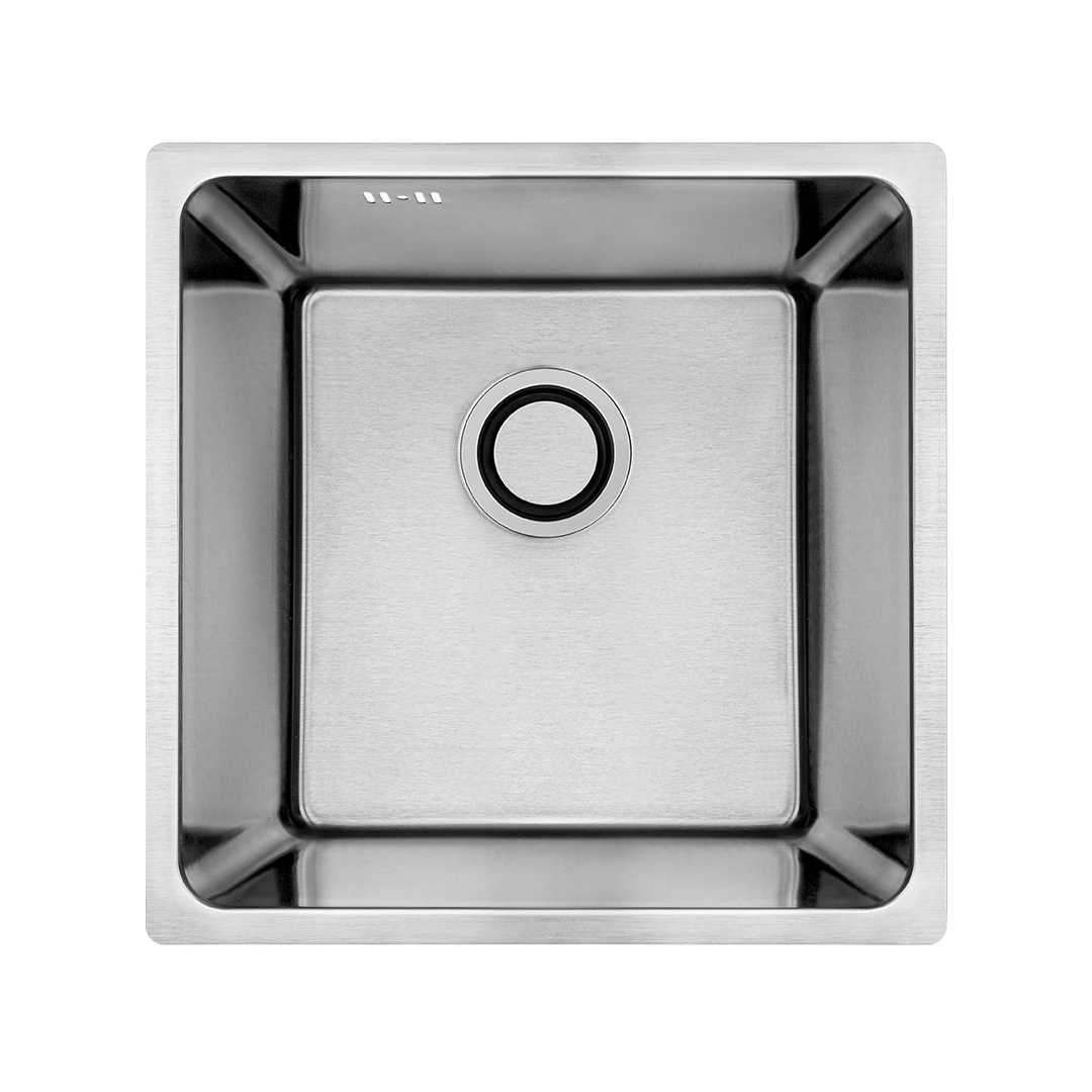 Laveo Aden Zlewozmywak stalowy jednokomorowy 44x44 cm inox SLA_010P