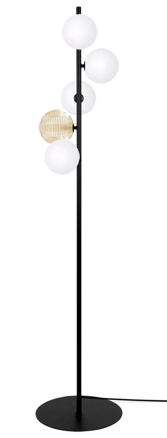 Stojąca lampa z mlecznymi kloszami B5-D75