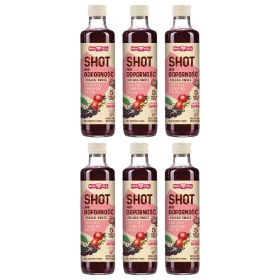 Polska Róża Shot na odporność polskie owoce zestaw 6 x 250 ml