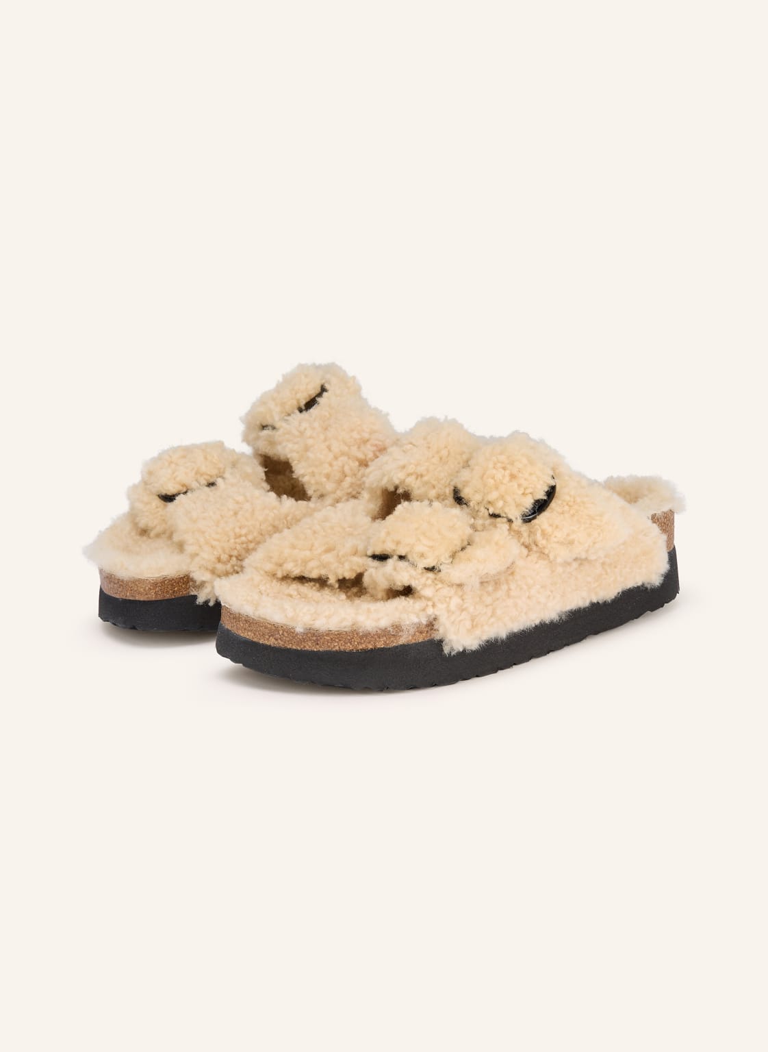 Birkenstock Klapki Arizona Big Buckle beige