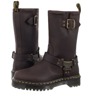 Botki Anistone Burnished Waxy Pull Up Wp Dark Brown 31901201 (DR114-a) Dr. Martens