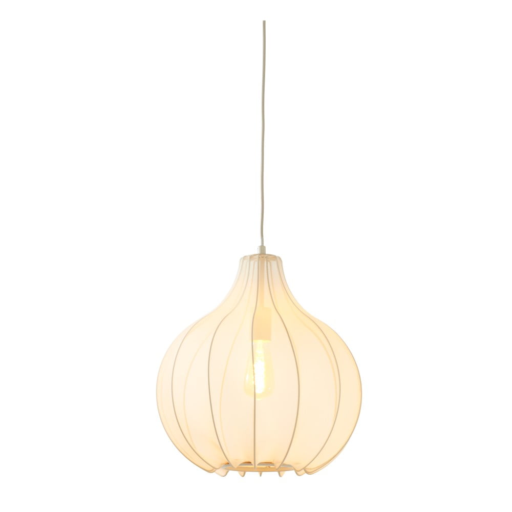 Beżowa lampa wisząca z tekstylnym kloszem ø 39 cm Elati – Light & Living