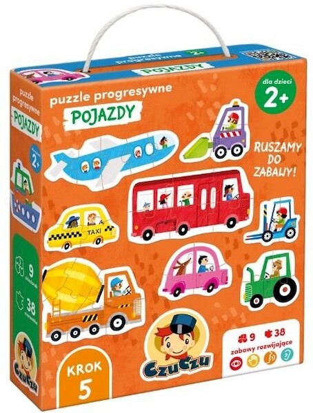CzuCzu Puzzle progresywne Pojazdy dla dzieci 2+