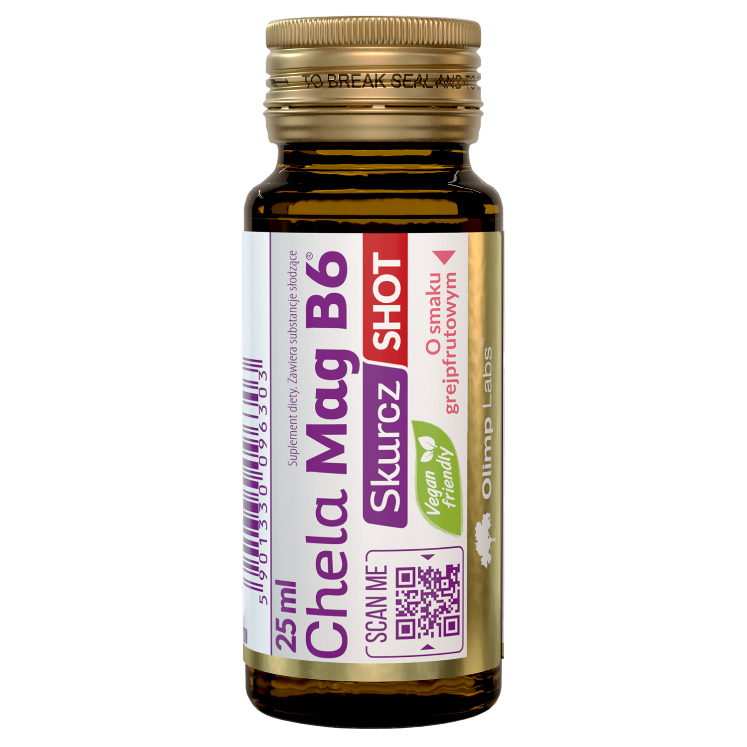 Olimp Chela-Mag B6 Skurcz Shot, smak grejpfrutowy, 25 ml