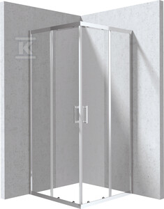 Kabina Onnline New kwadratowa, profil chrom, szkło transparentne 80x195cm