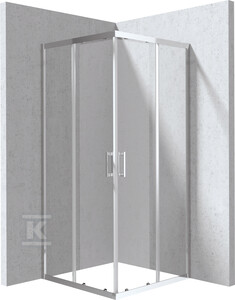 Kabina Onnline New kwadratowa, profil chrom, szkło transparentne 90x195cm