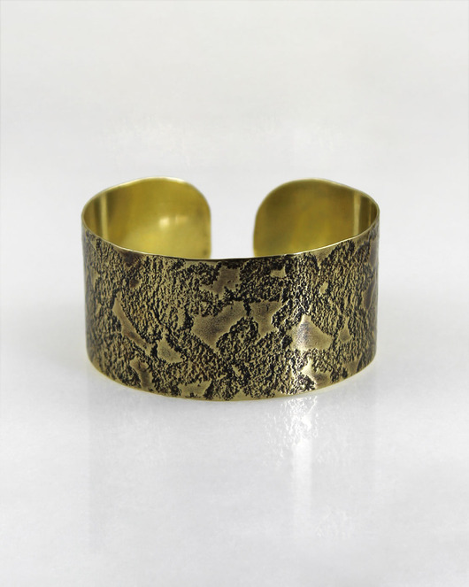 Kwiaty - mosiężna bransoletka - unikat