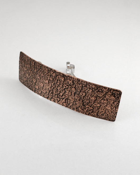 Ziarno - miedziana klamra do włosów - unikat