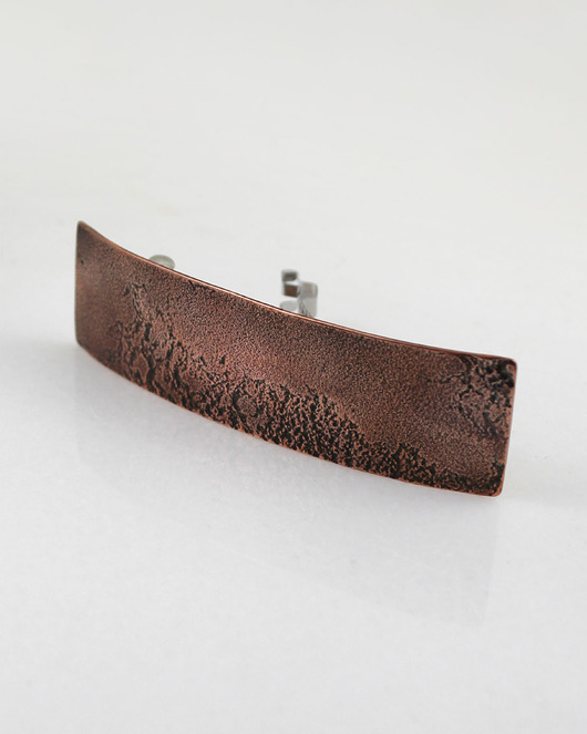 Ziarno - miedziana klamra do włosów - unikat