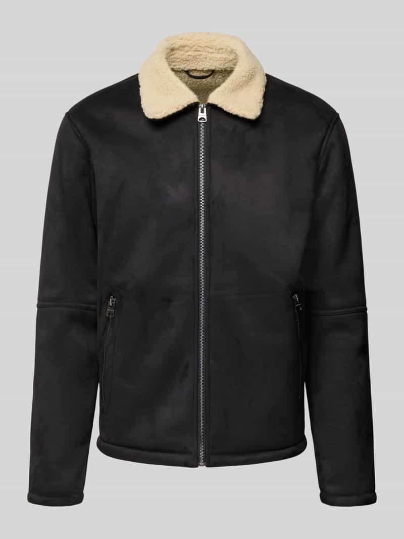 Bomberka o kroju regular fit z kołnierzem z imitacji futra model ‘ROYCE’