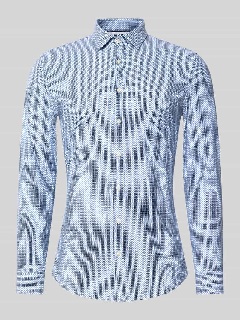 Koszula biznesowa o kroju super slim fit z kołnierzykiem typu kent