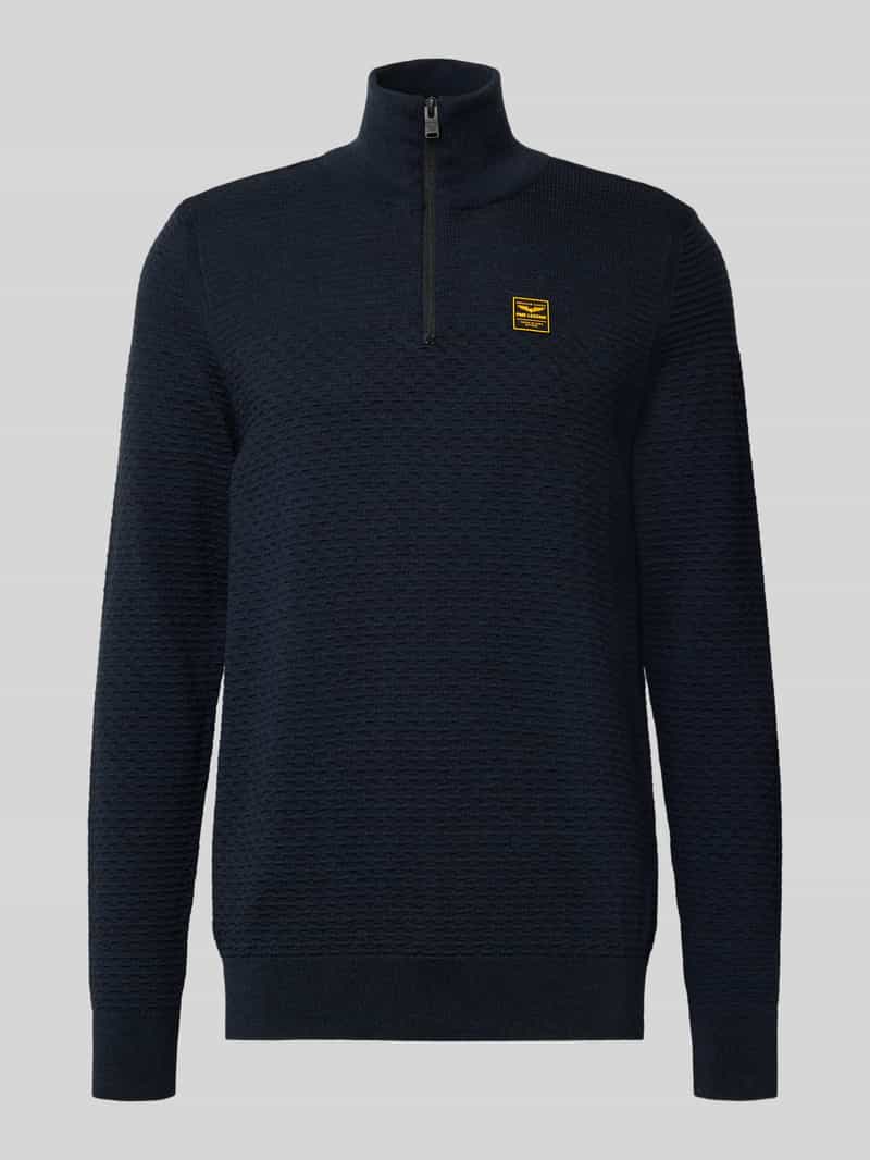 Sweter z dzianiny z prążkowanymi wykończeniami