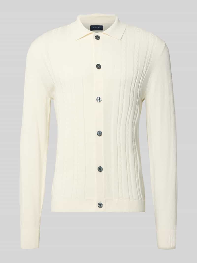 Kurtka z dzianiny z listwą guzikową