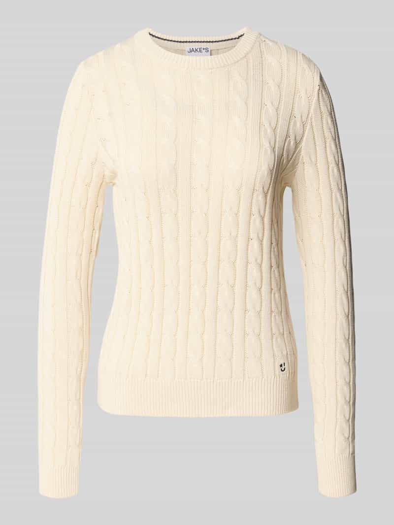 Bluzka z długim rękawem o kroju slim fit z imitacji dzianiny