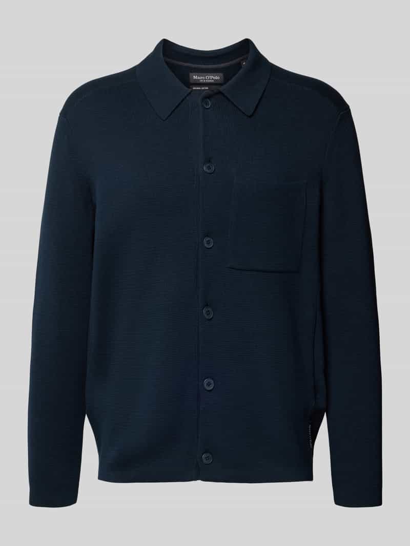 Kurtka z dzianiny o kroju regular fit z czystej bawełny