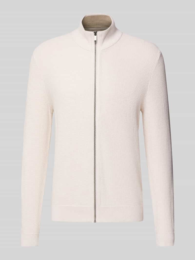 Kurtka z dzianiny z zamkiem błyskawicznym