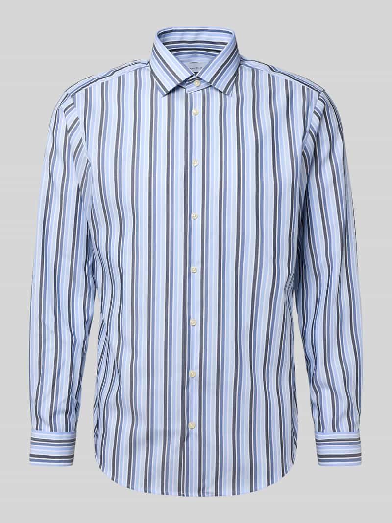 Koszula biznesowa o kroju regular fit z bawełny z kołnierzykiem typu kent