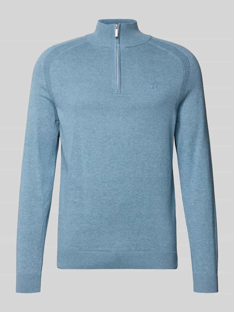 Bluza z kołnierzem o kroju regular fit z czystej bawełny