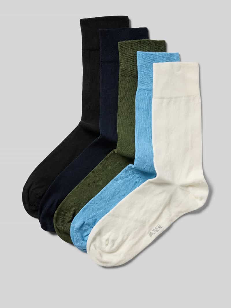Skarpety z prążkowanymi wykończeniami w zestawie 5 szt.