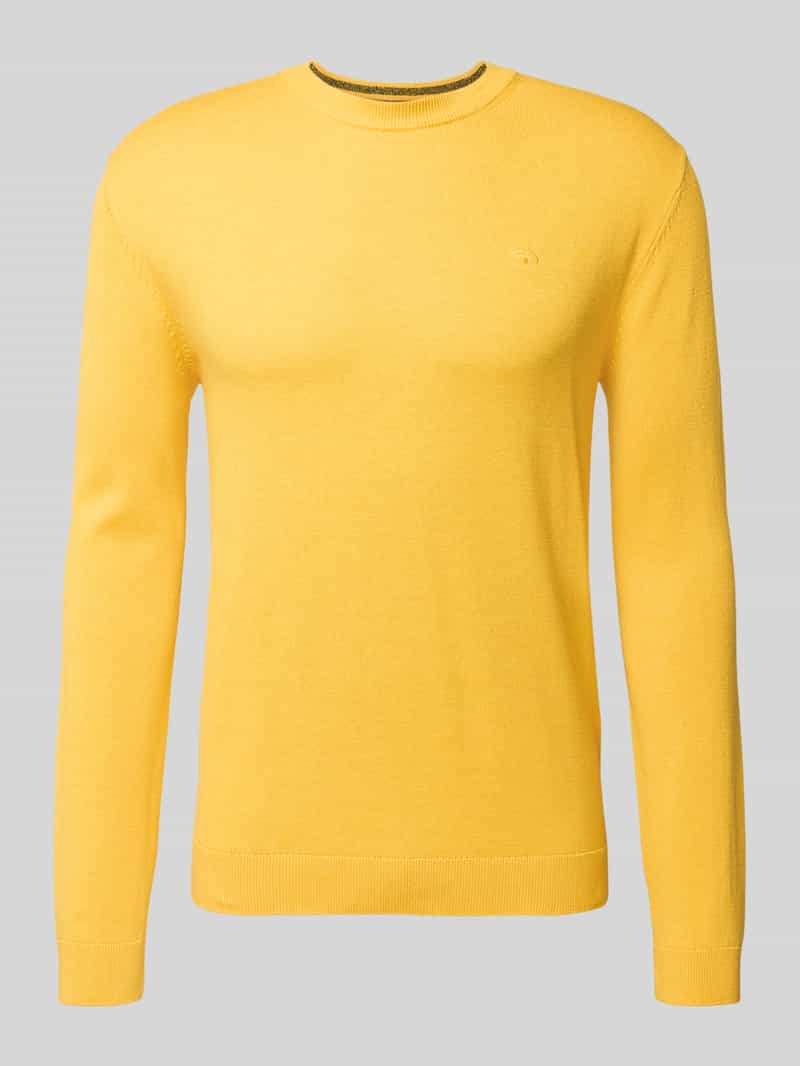 Sweter z dzianiny o kroju regular fit z czystej bawełny