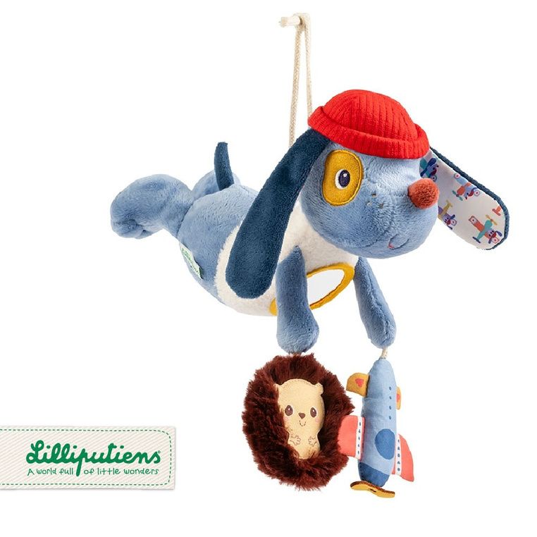 Wielofunkcyjna przytulanka do powieszenia Piesek Jules 3 m - zabawka