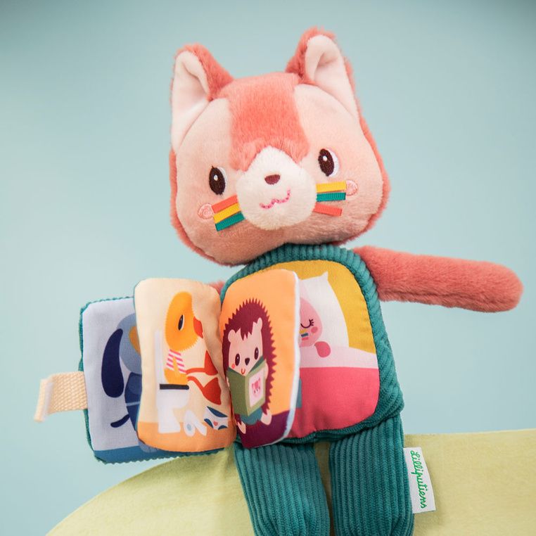 Przytulanka z książeczką Kotka Jeanne 6 m - zabawka