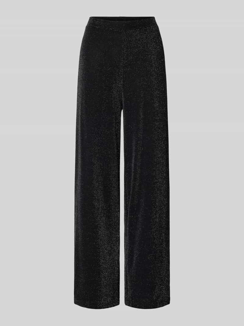 Spodnie materiałowe z efektem błyszczącym