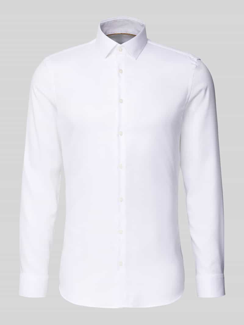 Koszula biznesowa o kroju super slim fit z kołnierzykiem typu kent