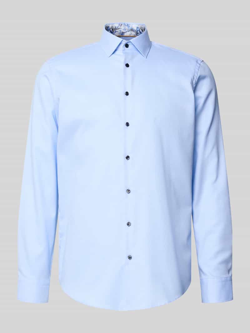 Koszula biznesowa o kroju regular fit z bawełny z kołnierzykiem typu kent