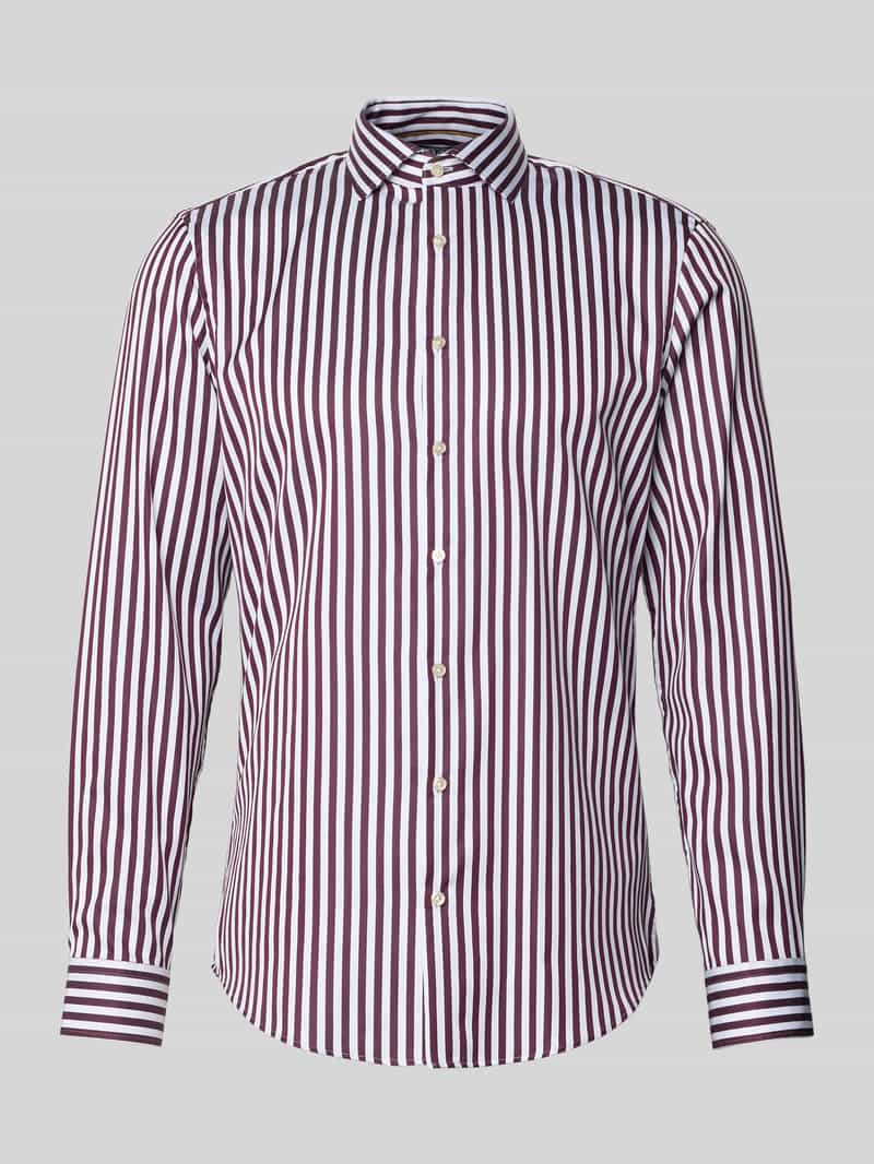 Koszula biznesowa o kroju slim fit z bawełny z kołnierzykiem typu cutaway