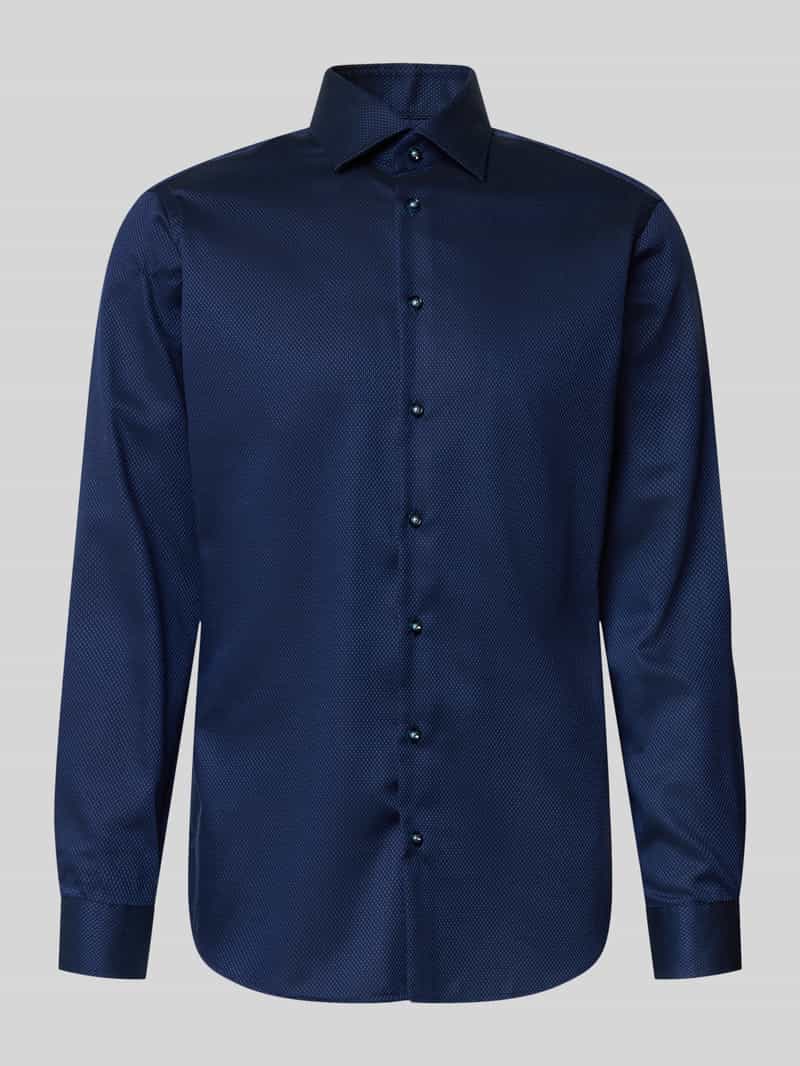 Koszula biznesowa o kroju regular fit z bawełny z kołnierzykiem typu kent