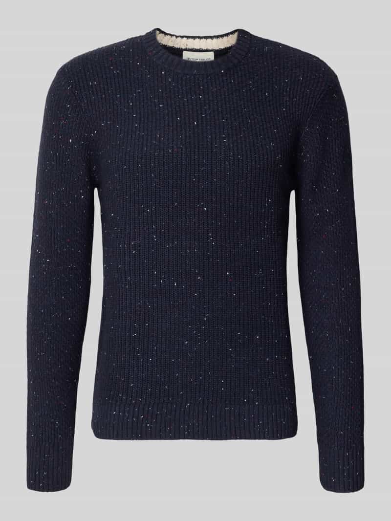 Sweter z dzianiny kroju regular fit z mieszanki bawełny