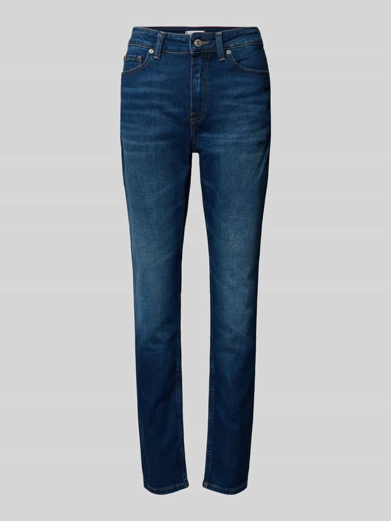 Jeansy o kroju slim fit z mieszanki bawełny