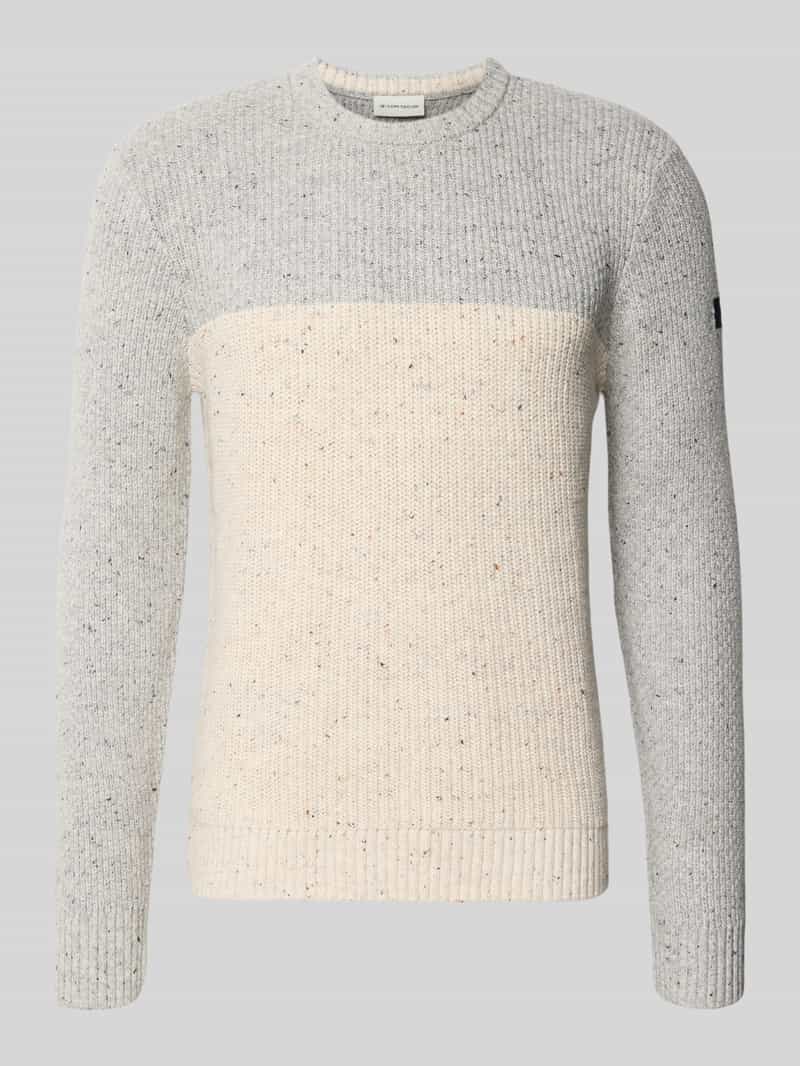 Sweter z dzianiny kroju regular fit z mieszanki bawełny