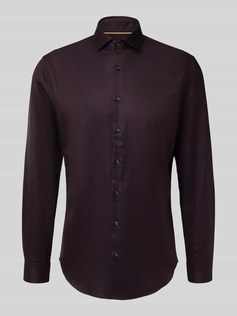 Koszula biznesowa o kroju slim fit z bawełny z kołnierzykiem typu cutaway