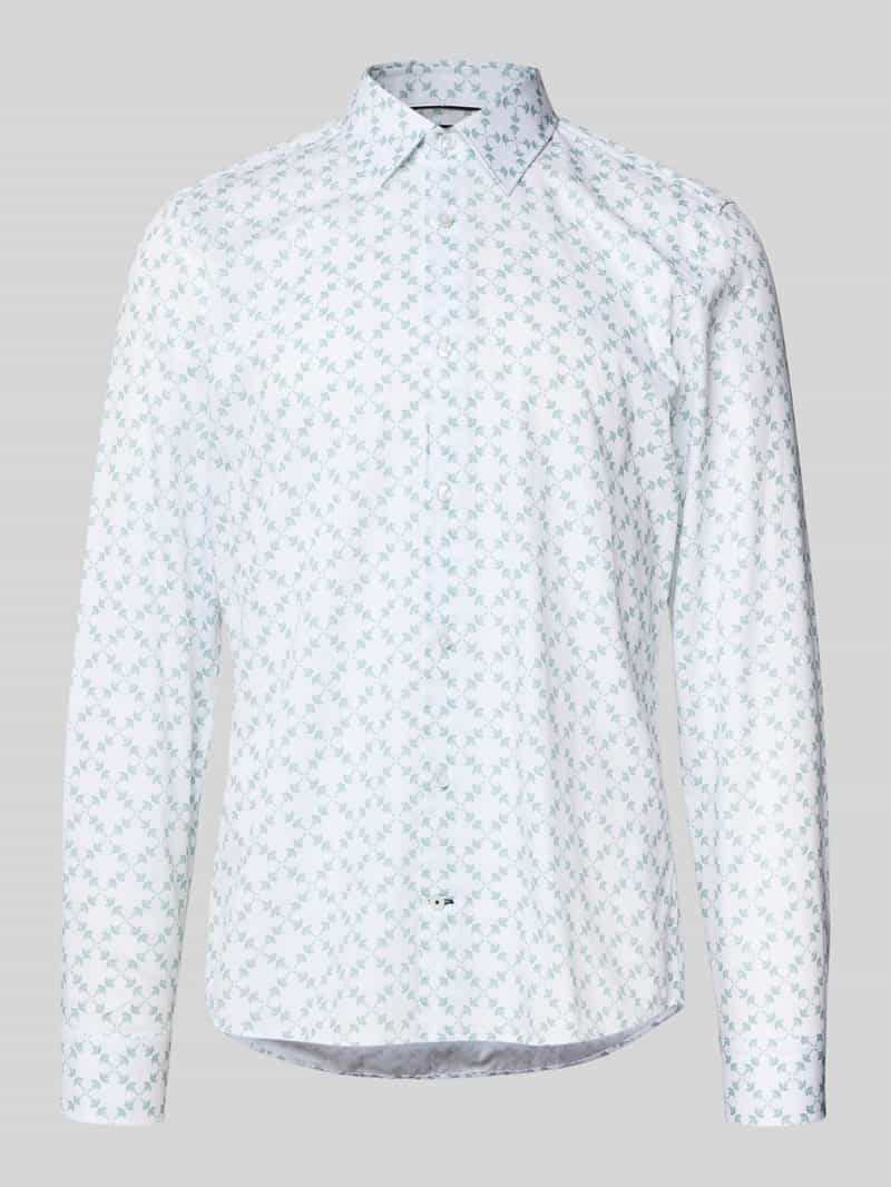 Koszula biznesowa o kroju slim fit z listwą guzikową