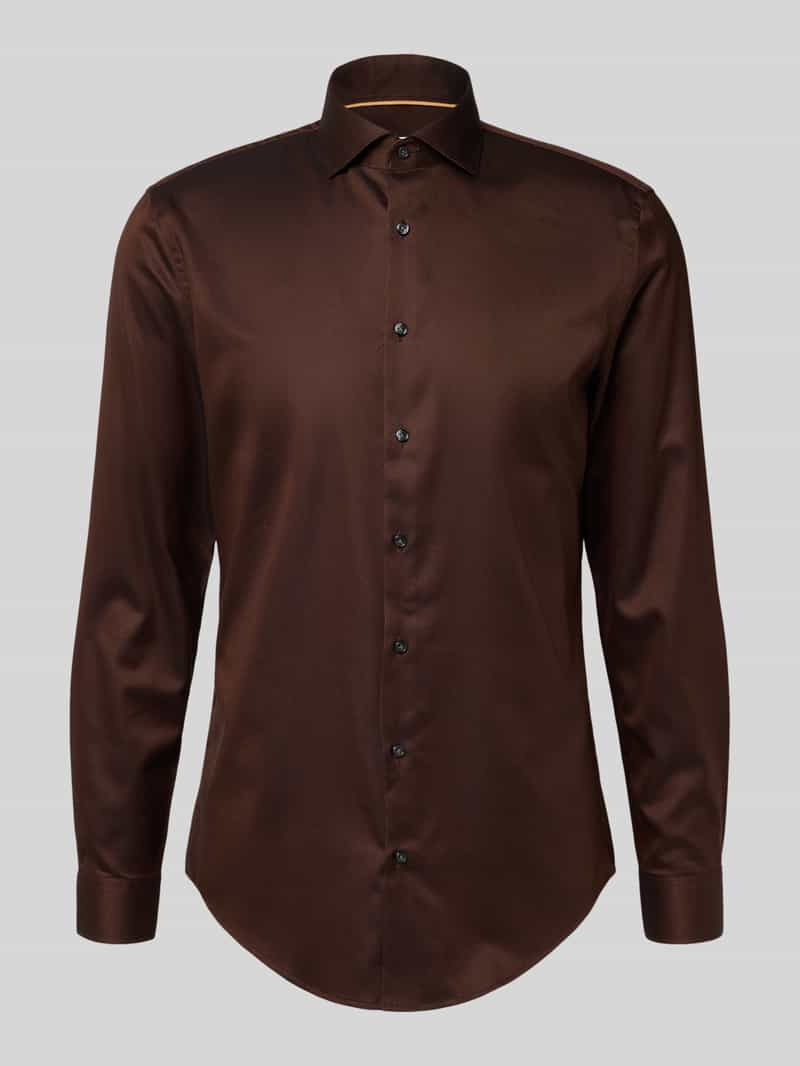 Koszula biznesowa o kroju slim fit z bawełny z kołnierzykiem typu cutaway