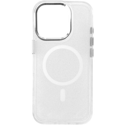 Etui HURTEL Glitter Case MagSafe do Apple iPhone 16 Pro Biało-przezroczysty