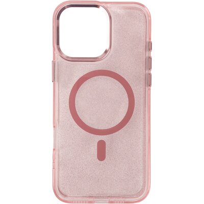 Etui HURTEL Glitter Case MagSafe do Apple iPhone 16 Pro Różowo-przezroczysty