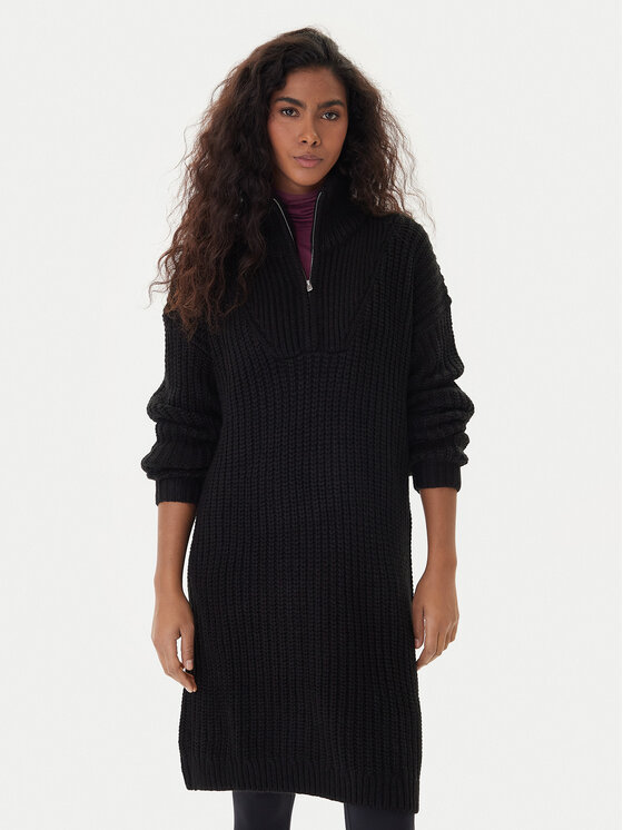 Roxy Sukienka dzianinowa Home Again SD ERJKD03535 Czarny Regular Fit