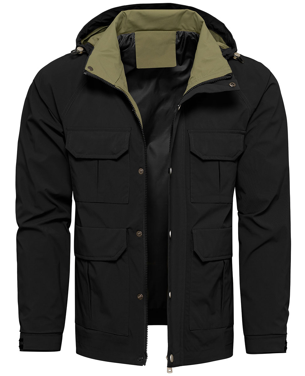 Kurtka męska czarna przejściowa Recea